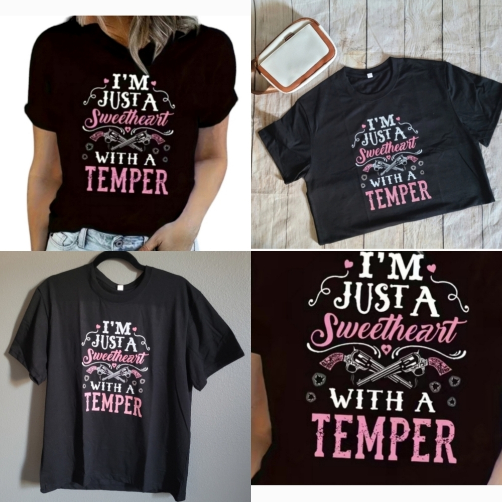 I'm Just a Sweetheart with a Temper Graphic Tee✨️